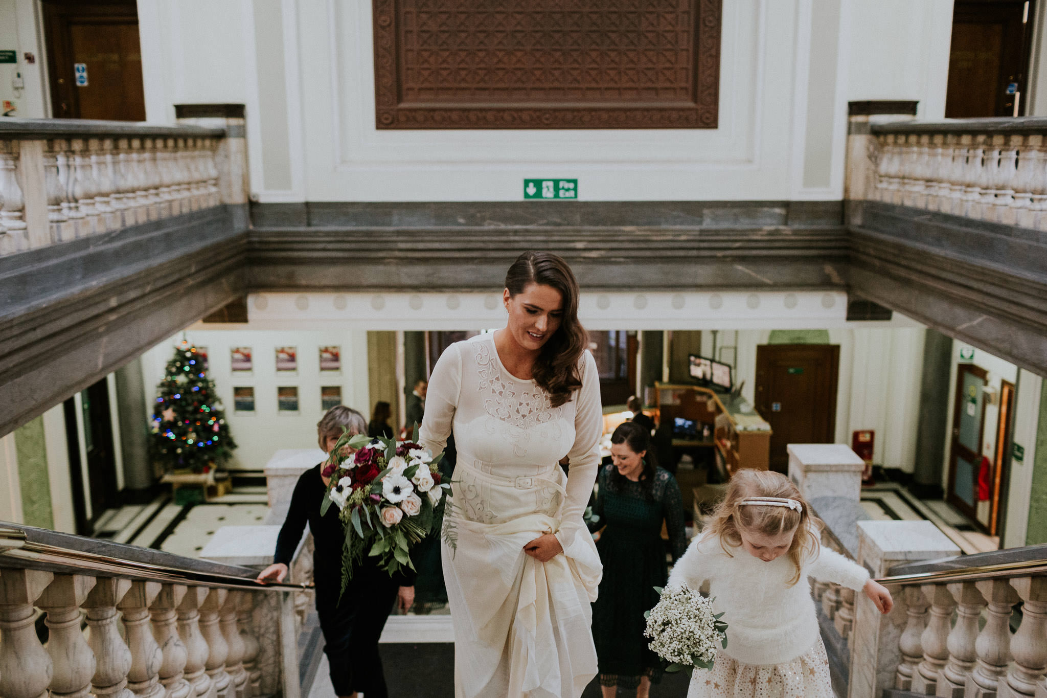 Bride arriving to Islington Town Hall